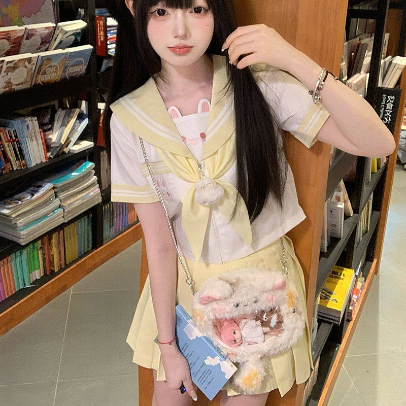 Sweet_Kawaii_JK_Rabbit_Sailor_Collar_Japanese_Short_Sleeve_Short_Skirt_Women's_Skirt_Sets_938554328244_MISSTT