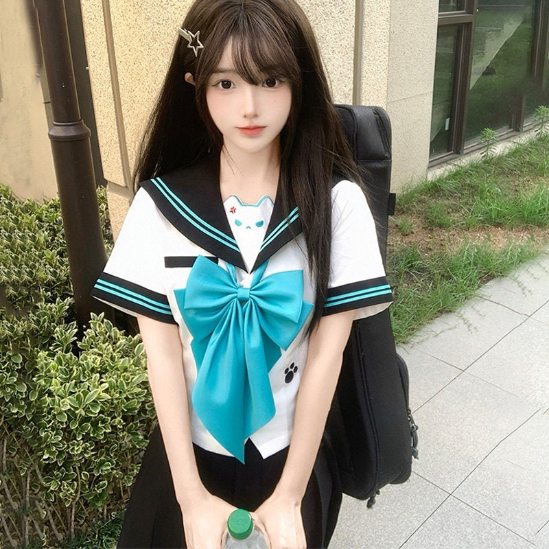 Sweet_Kawaii_JK_Sailor_Collar_Cinched_Waist_Bow_Tie_Women's_Polyester_Skirt_Sets_1048188325748_MISSTT