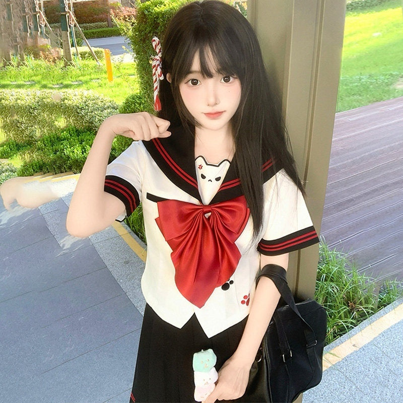 Sweet_Kawaii_JK_Sailor_Collar_Cinched_Waist_Bow_Tie_Women's_Polyester_Skirt_Sets_1048188325748_MISSTT