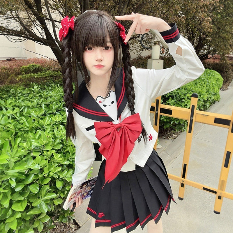 Sweet_Kawaii_JK_Sailor_Collar_Cinched_Waist_Bow_Tie_Women's_Polyester_Skirt_Sets_1048188325748_MISSTT