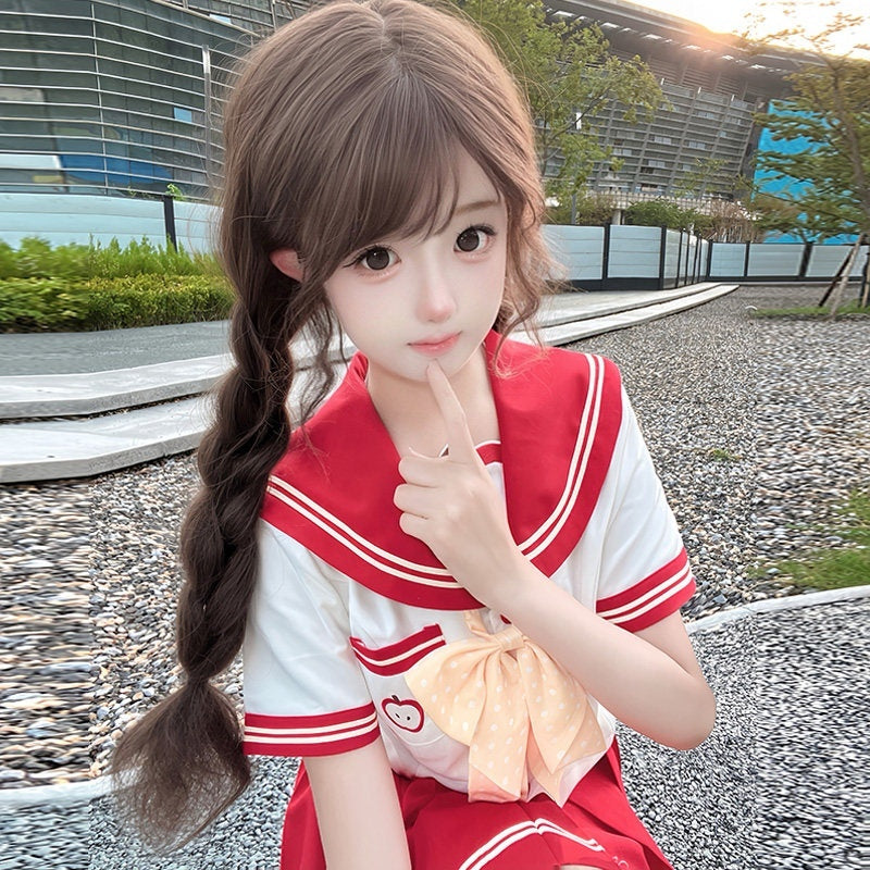 Sweet_Kawaii_JK_Slim_Waist_Sailor_Collar_Short_Sleeve_Women's_Polyester_Skirt_Sets_955848129456_MISSTT