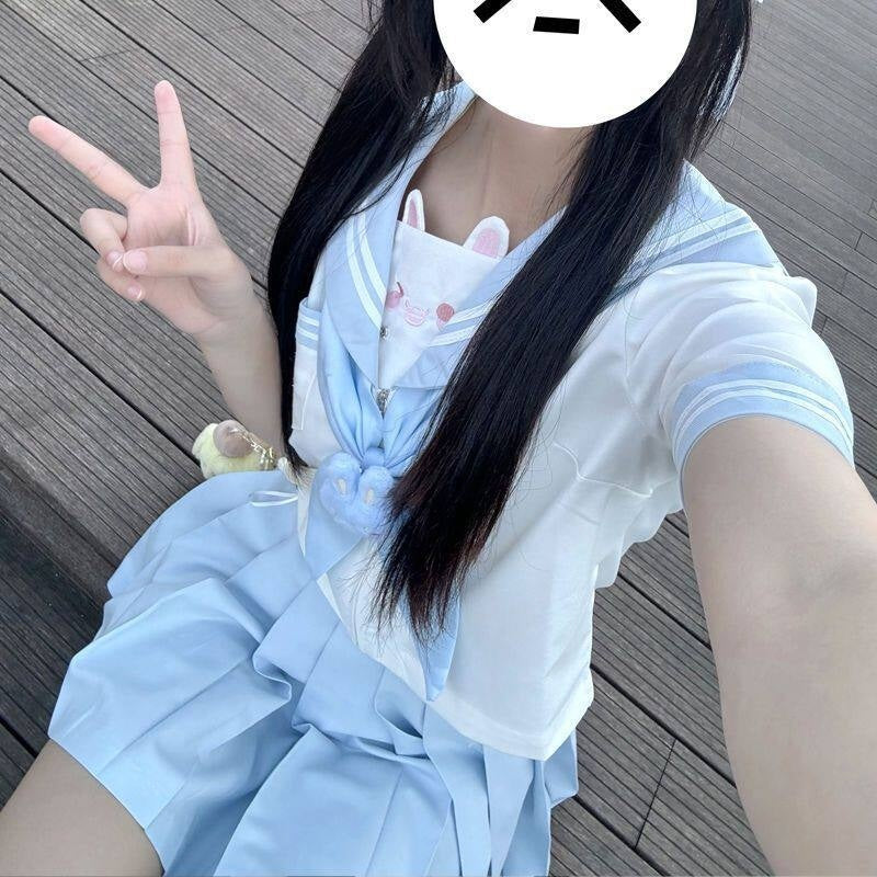 Sweet_Kawaii_JK_Sweet_Cute_Japanese_Sailor_Collar_Bow_Short_Sleeve_Women's_Skirt_Sets_955559790296_MISSTT
