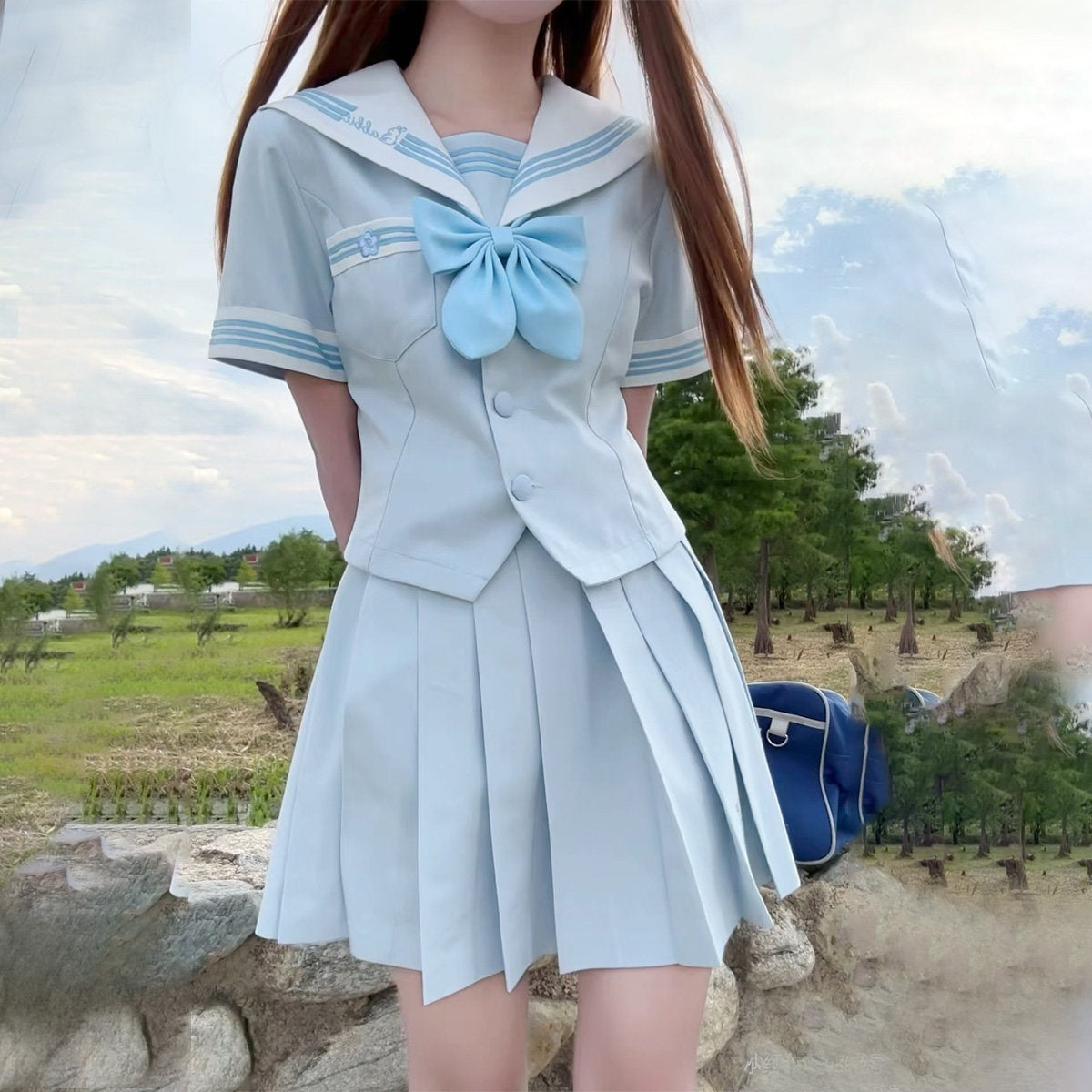 Sweet_Kawaii_JK_Waist_Cinched_Sailor_Collar_Rabbit_Ear_Bow_Women's_Polyester_Short_Skirt_Sets_937599495037_MISSTT