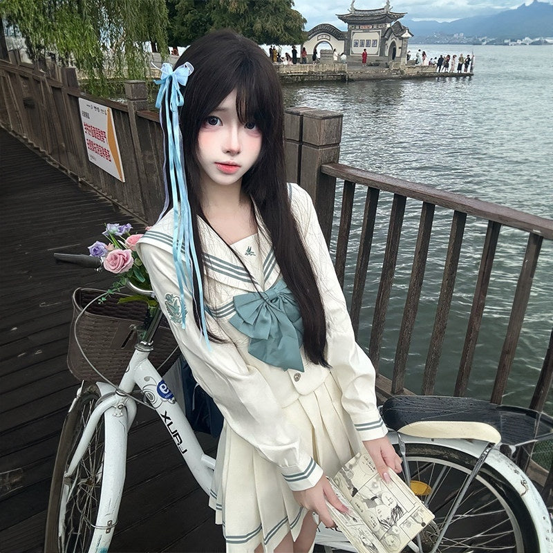 Sweet_Kawaii_JK_White_Sailor_Collar_Necktie_Short_Sleeve_Women's_Polyester_Skirt_Sets_1047806514250_MISSTT