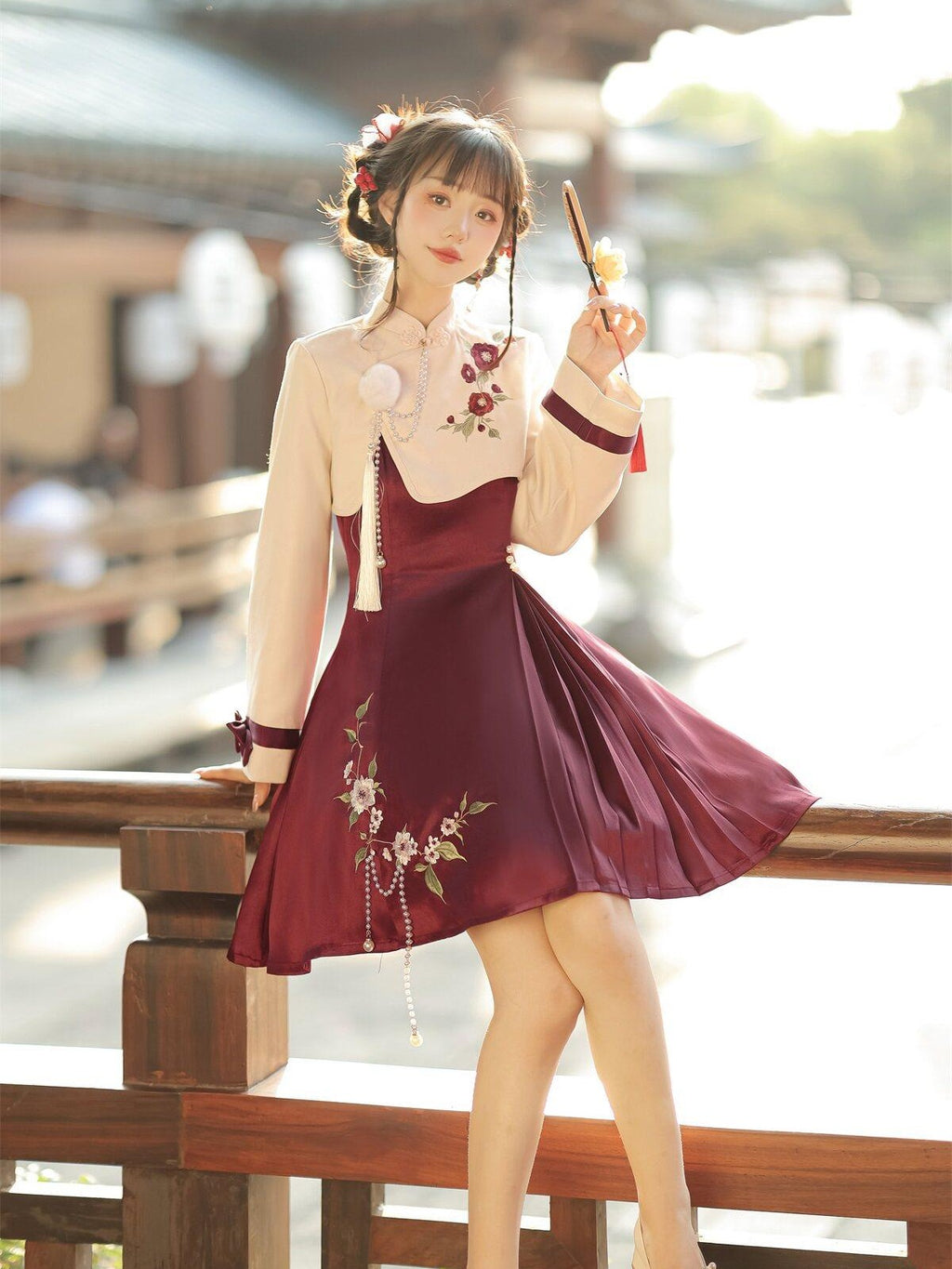 Sweet Promise A Line Han Inspired Lolita Princess Women's Polyester Jsk / Jumper Skirts