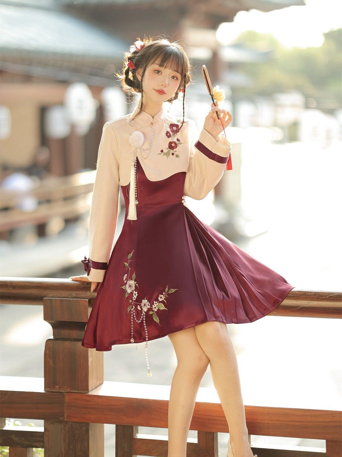 Sweet Promise A Line Han Inspired Lolita Princess Women's Polyester Jsk / Jumper Skirts
