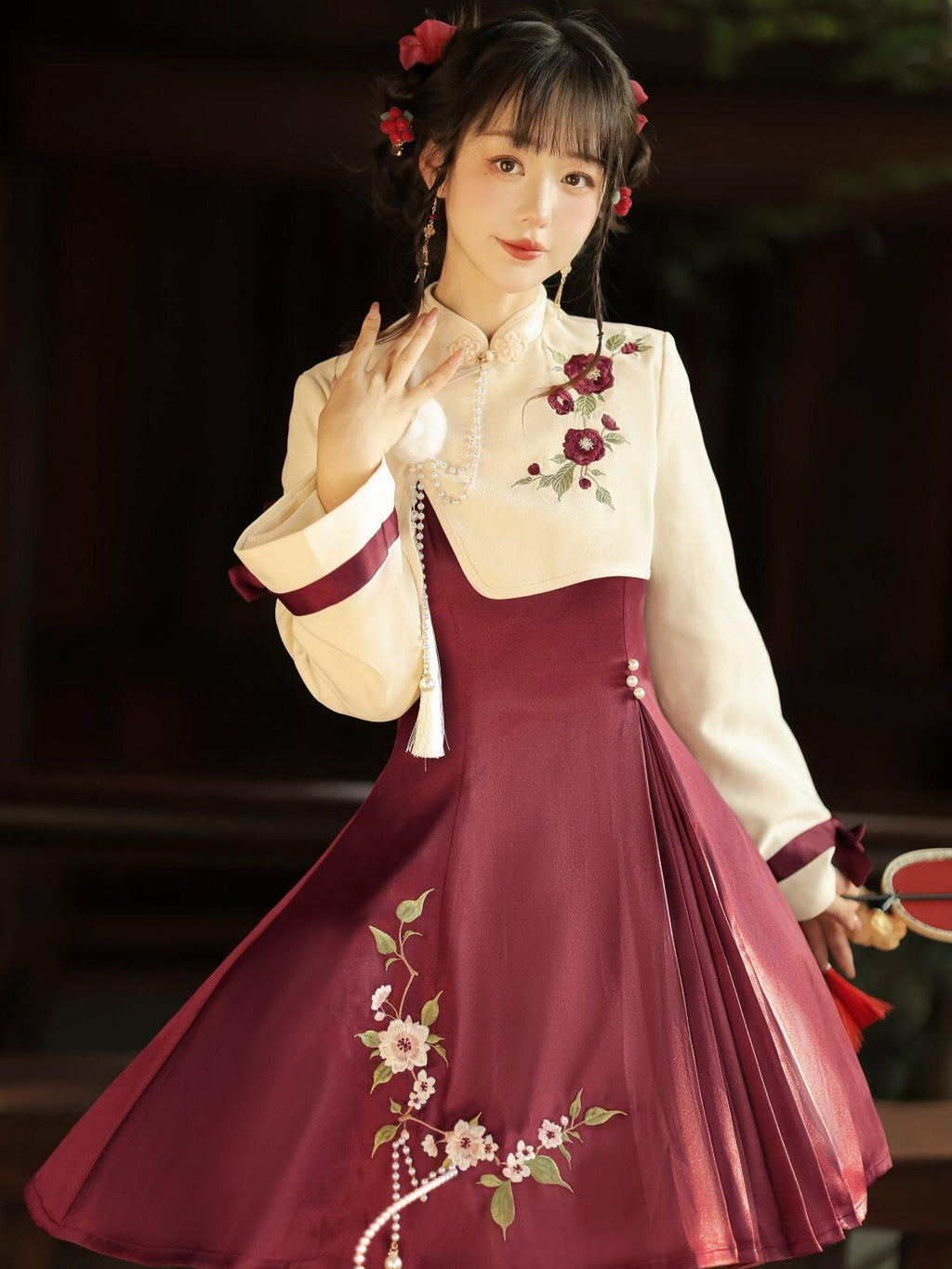 Sweet Promise A Line Han Inspired Lolita Princess Women's Polyester Jsk / Jumper Skirts