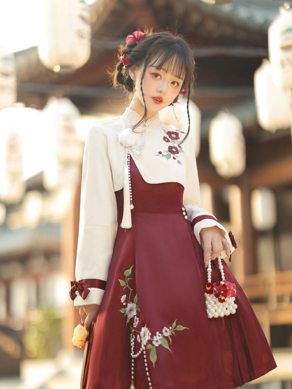 Sweet Promise A Line Han Inspired Lolita Princess Women's Polyester Jsk / Jumper Skirts
