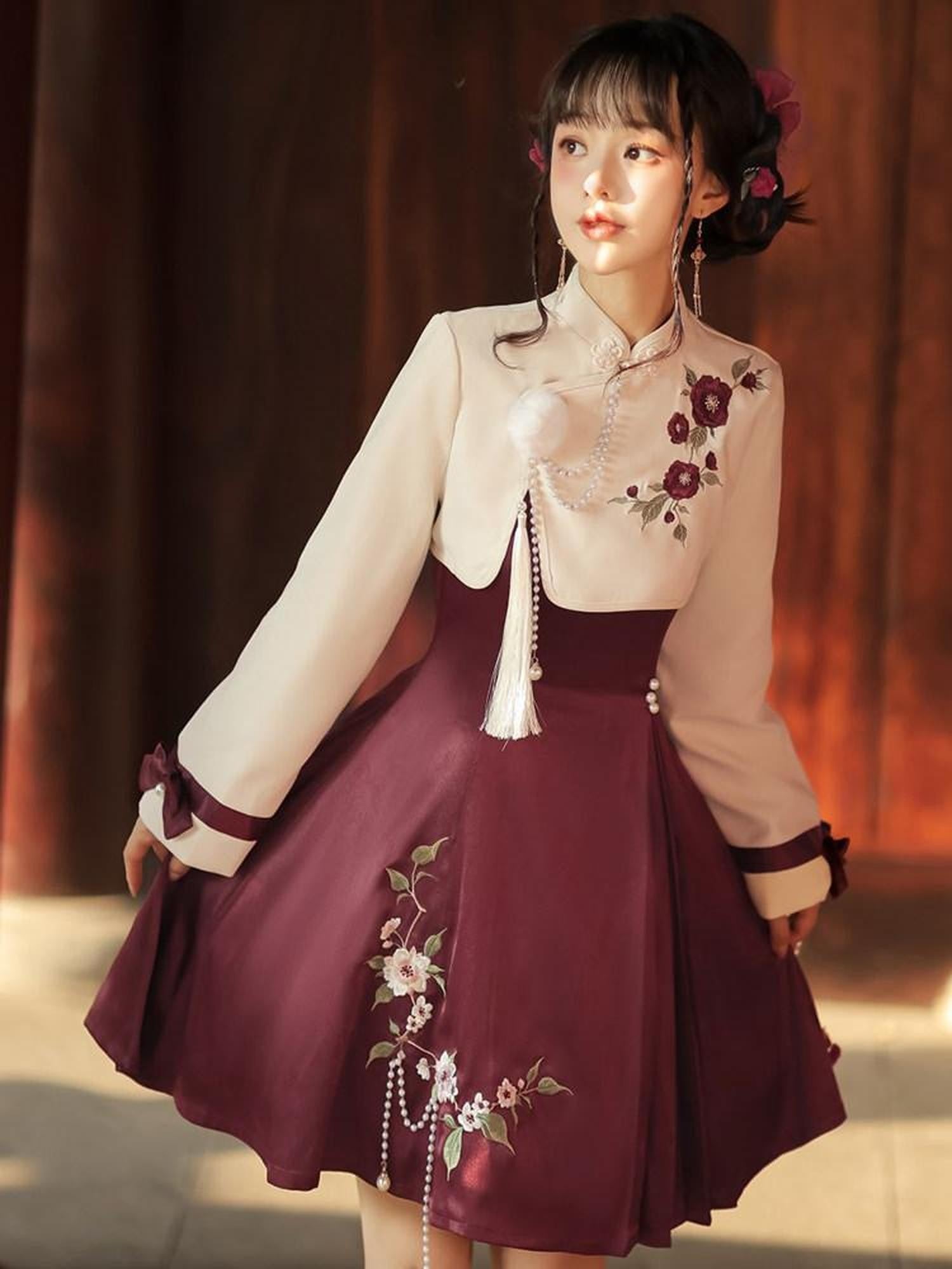 Sweet Promise A Line Han Inspired Lolita Princess Women's Polyester Jsk / Jumper Skirts
