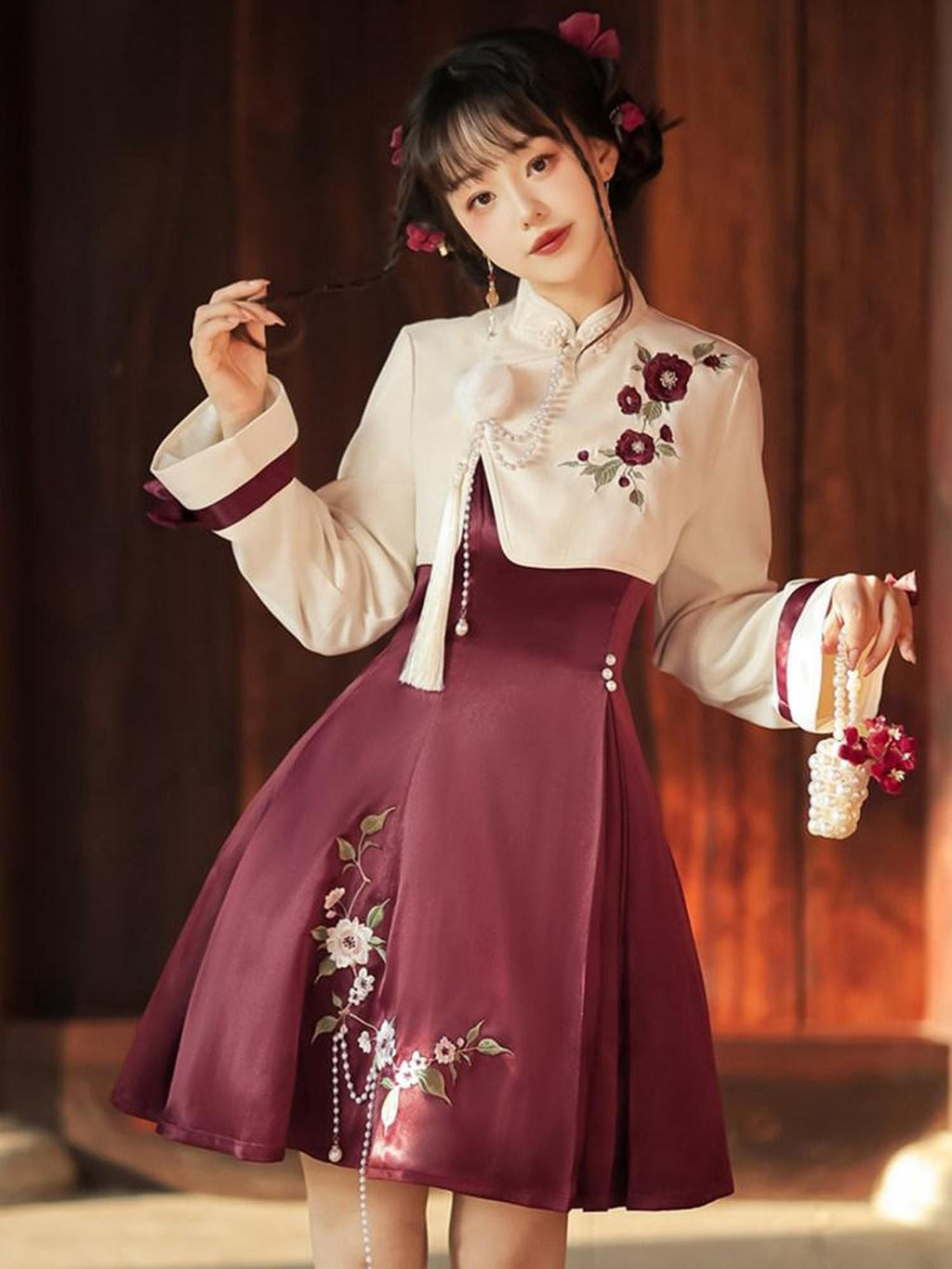 Sweet Promise A Line Han Inspired Lolita Princess Women's Polyester Jsk / Jumper Skirts