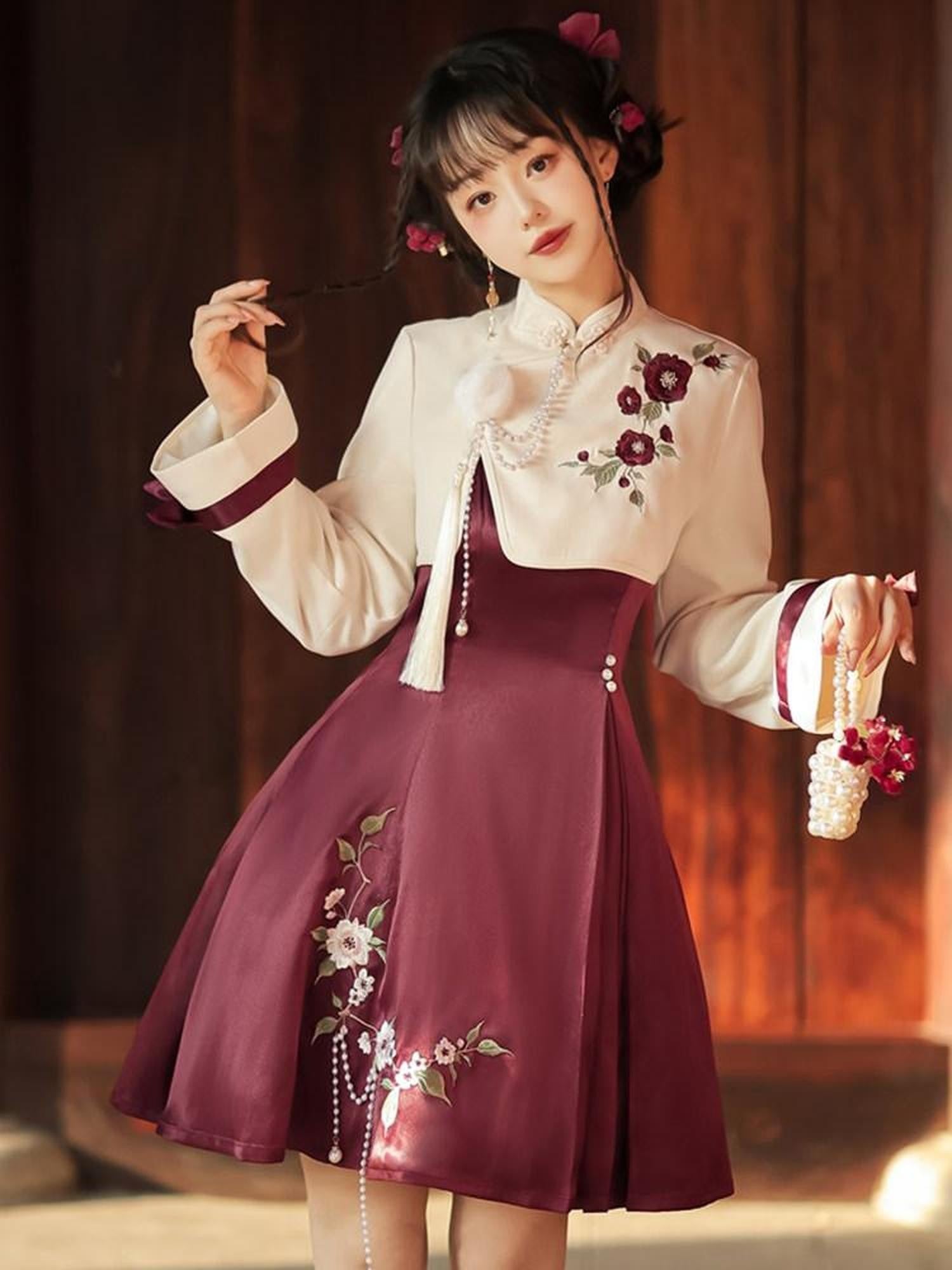 Sweet Promise A Line Han Inspired Lolita Princess Women's Polyester Jsk / Jumper Skirts