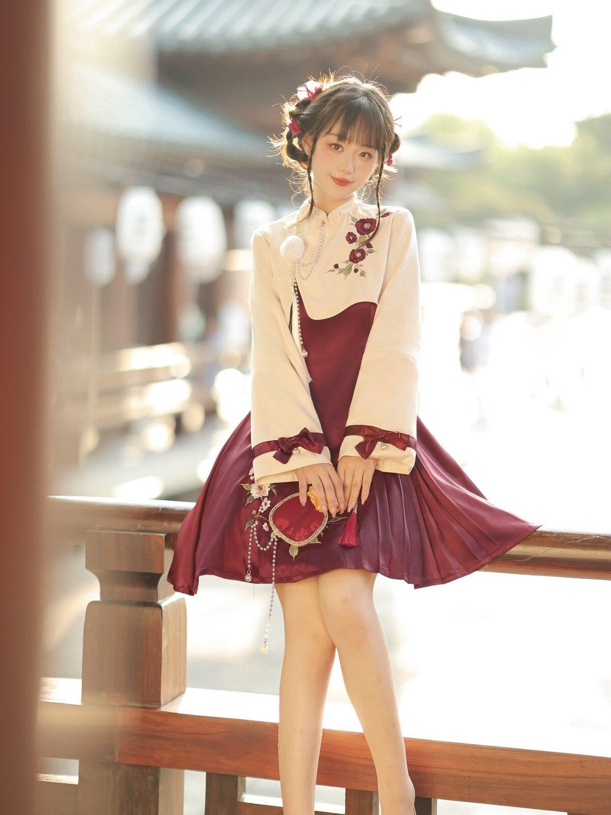Sweet Promise A Line Han Inspired Lolita Princess Women's Polyester Jsk / Jumper Skirts