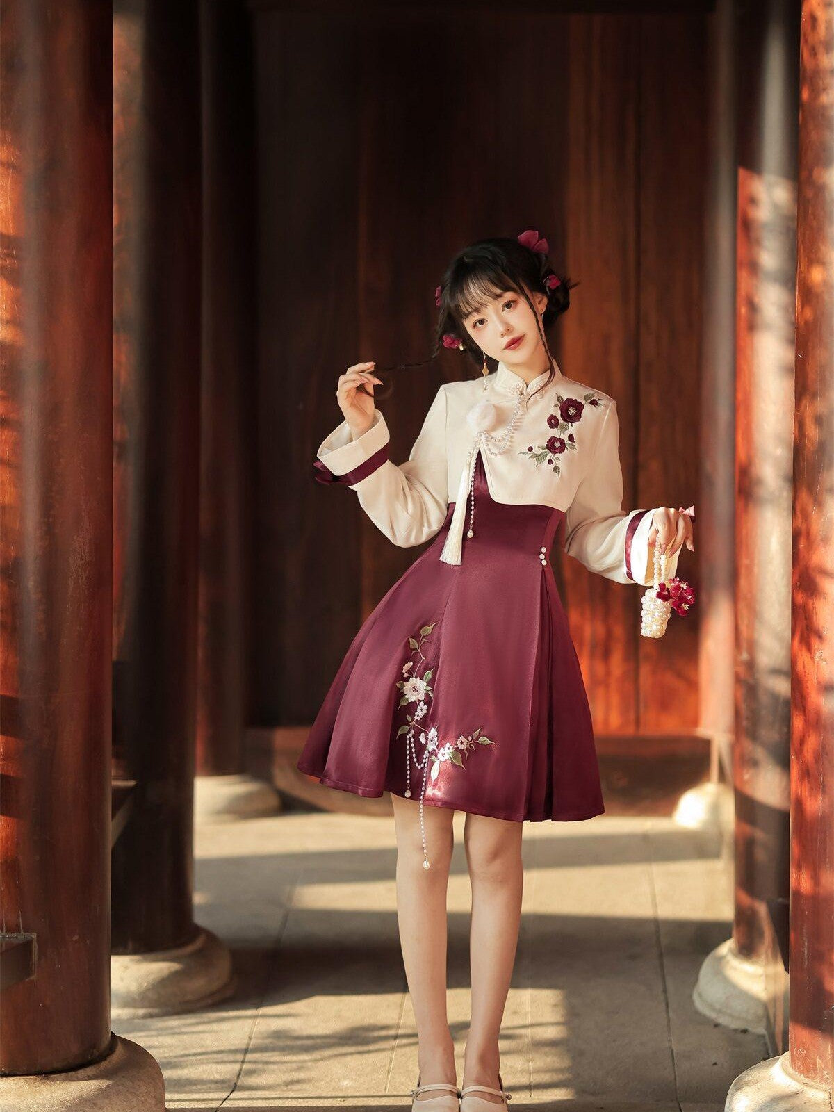 Sweet Promise A Line Han Inspired Lolita Princess Women's Polyester Jsk / Jumper Skirts