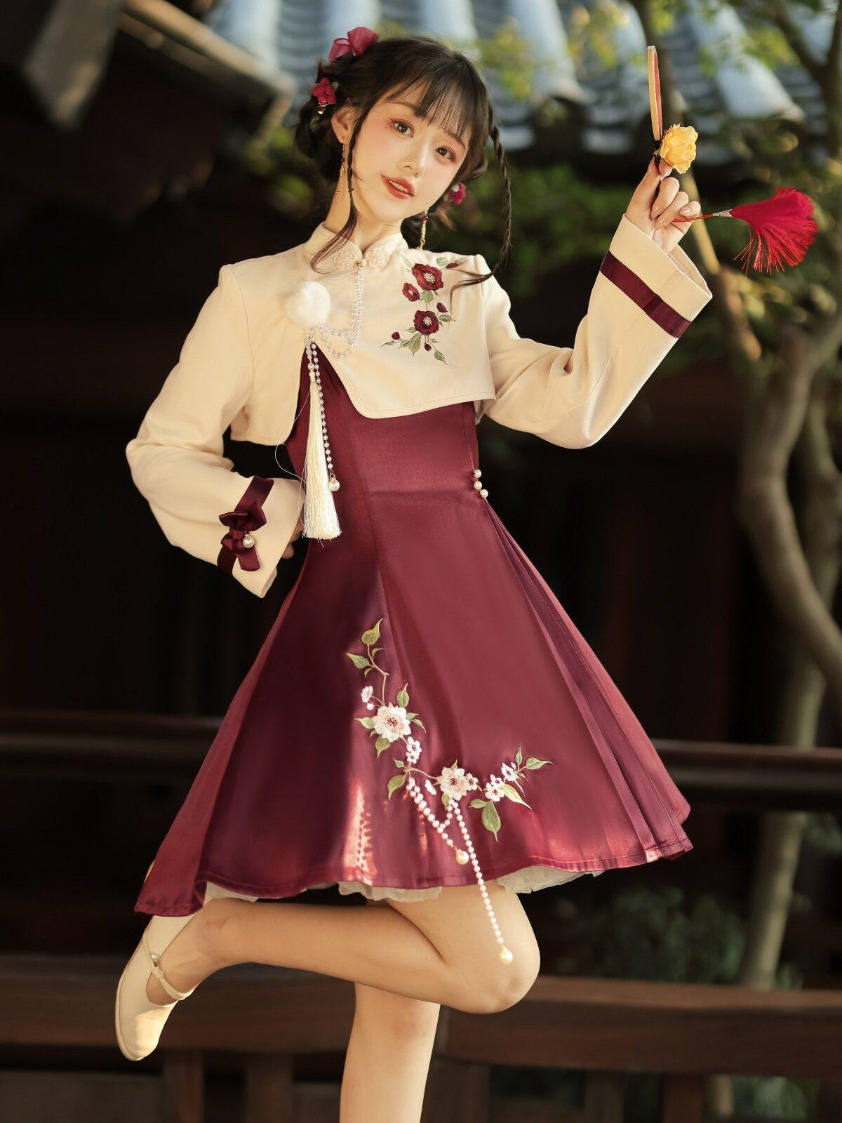 Sweet Promise A Line Han Inspired Lolita Princess Women's Polyester Jsk / Jumper Skirts
