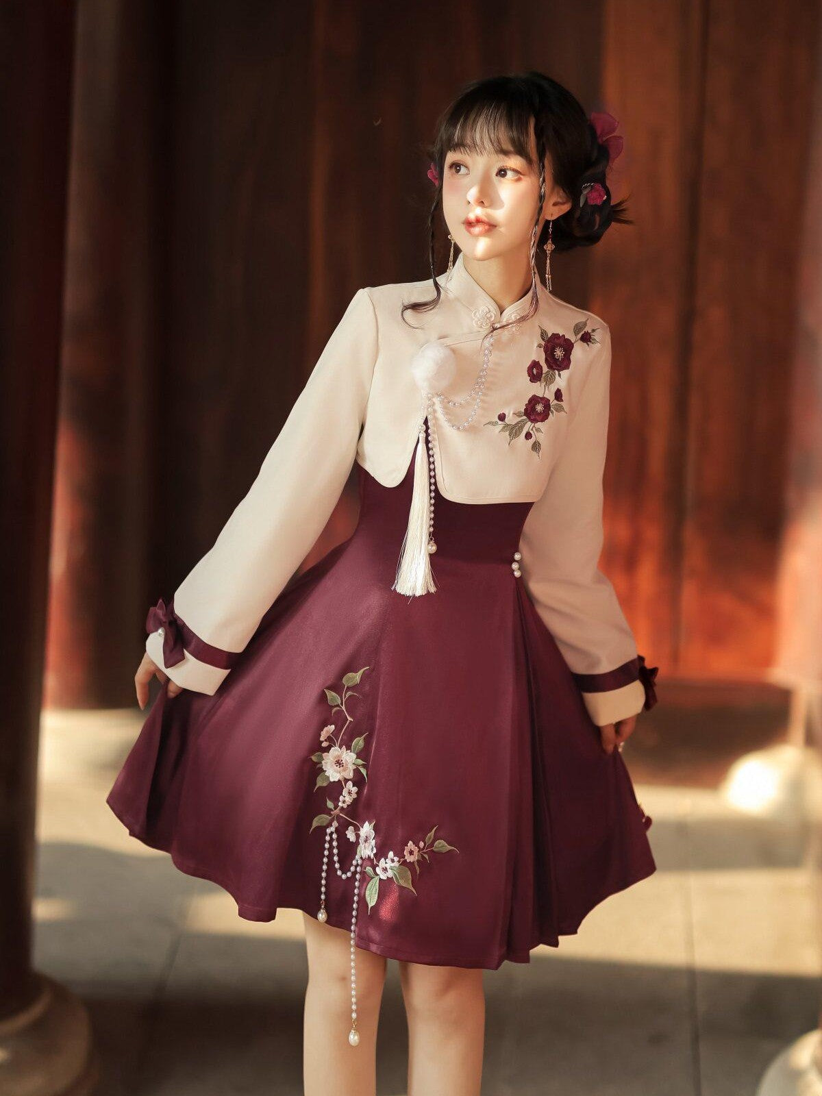 Sweet Promise A Line Han Inspired Lolita Princess Women's Polyester Jsk / Jumper Skirts