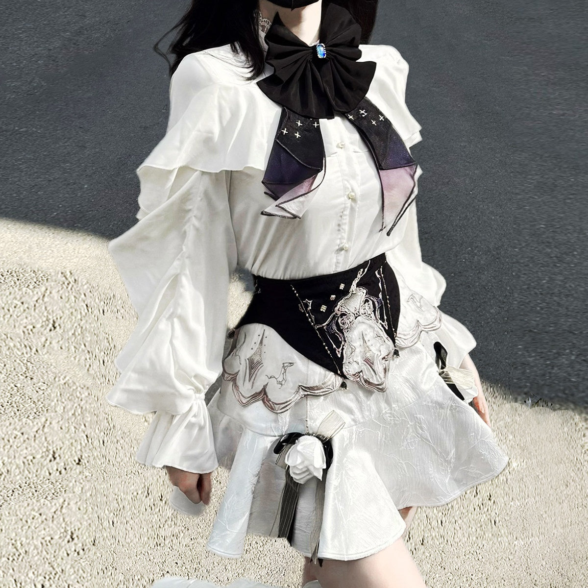 Sweet_Promise_Asymmetric_Gothic_Lolita_Shirt_Collar_Slim_Fit_Hip_Skirt_Women's_Skirt_Sets_890612325830_MISSTT