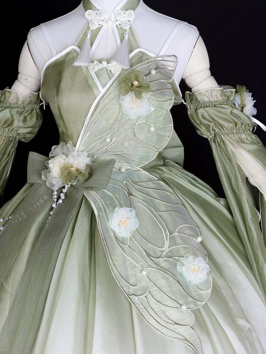 Sweet Promise Azure Wave Lolita Floral Bride Cute Sweet Elegant Women's Jsk / Jumper Skirts