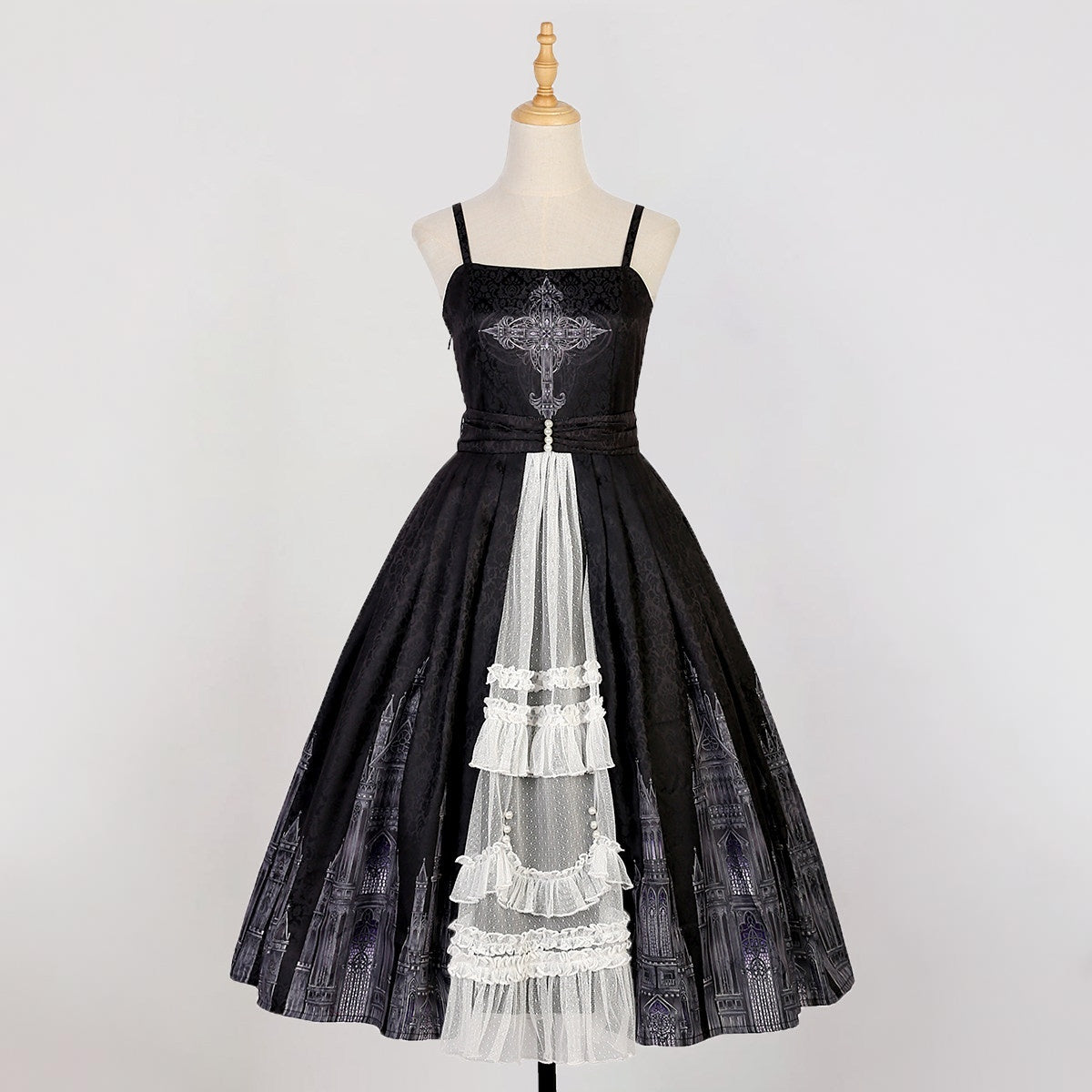 Sweet_Promise_Black_Gothic_Cross_Lolita_V-neck_A_Line_Two_Piece_Women's_Jsk_/_Jumper_Skirts_779290348910_MISSTT
