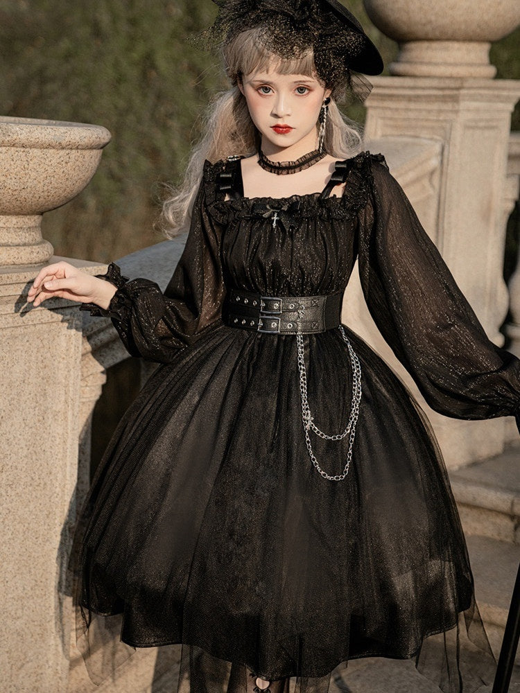 Sweet_Promise_Black_Gothic_Lolita_Square_Neck_A_Line_Women's_Polyester_Long_Sleeve_Op_641722035269_MISSTT