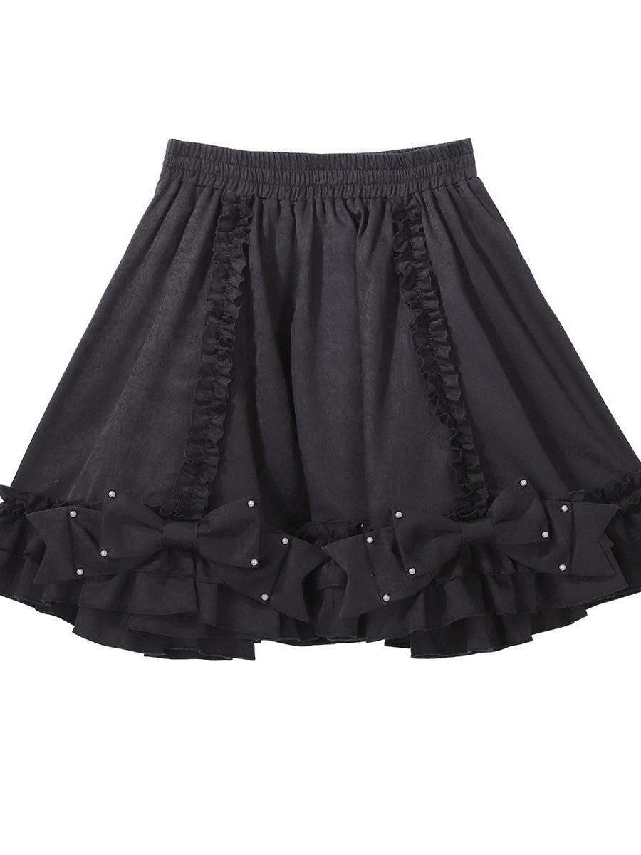 Sweet Promise Black White Gothic Lolita Maid Japanese Schoolgirl Women's Jsk / Jumper Skirts