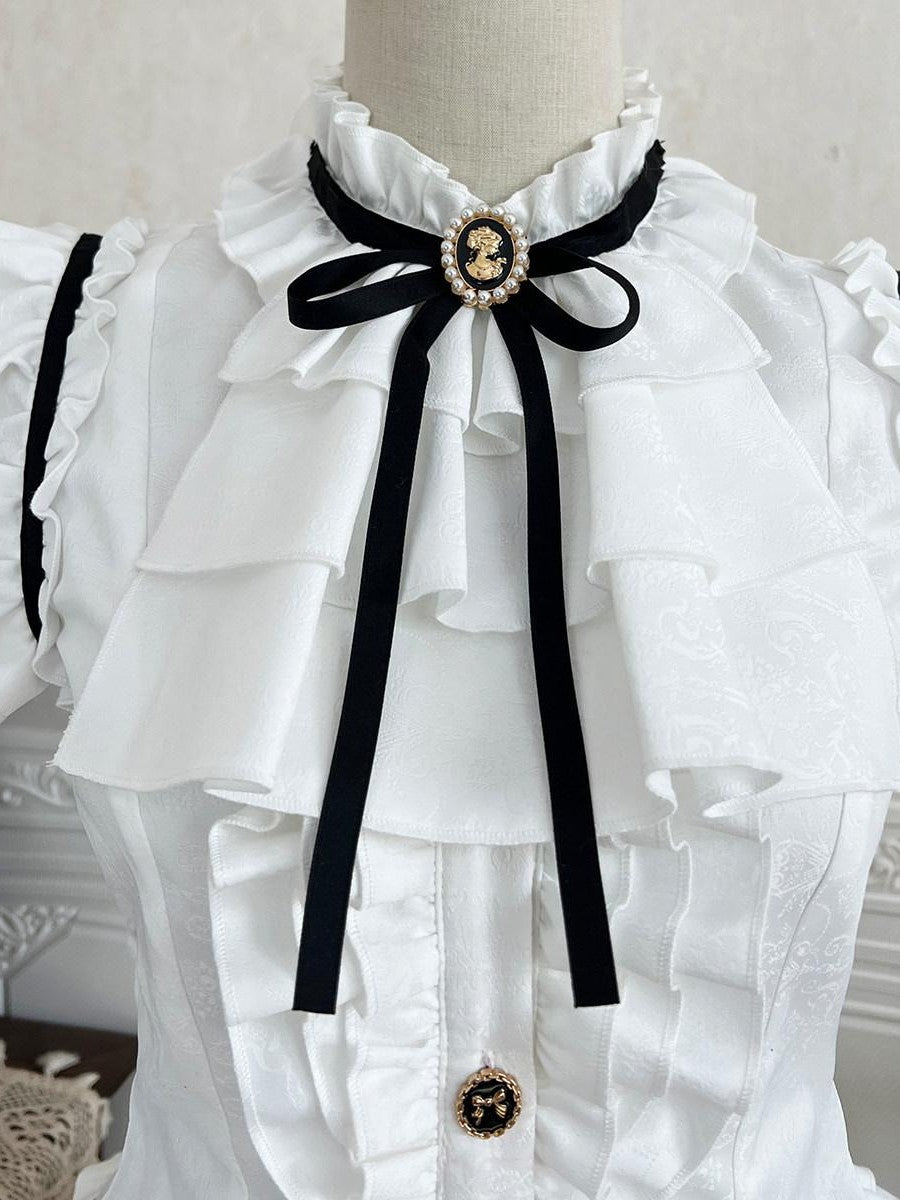 Sweet Promise Black White Gothic Lolita Maid Japanese Schoolgirl Women's Jsk / Jumper Skirts