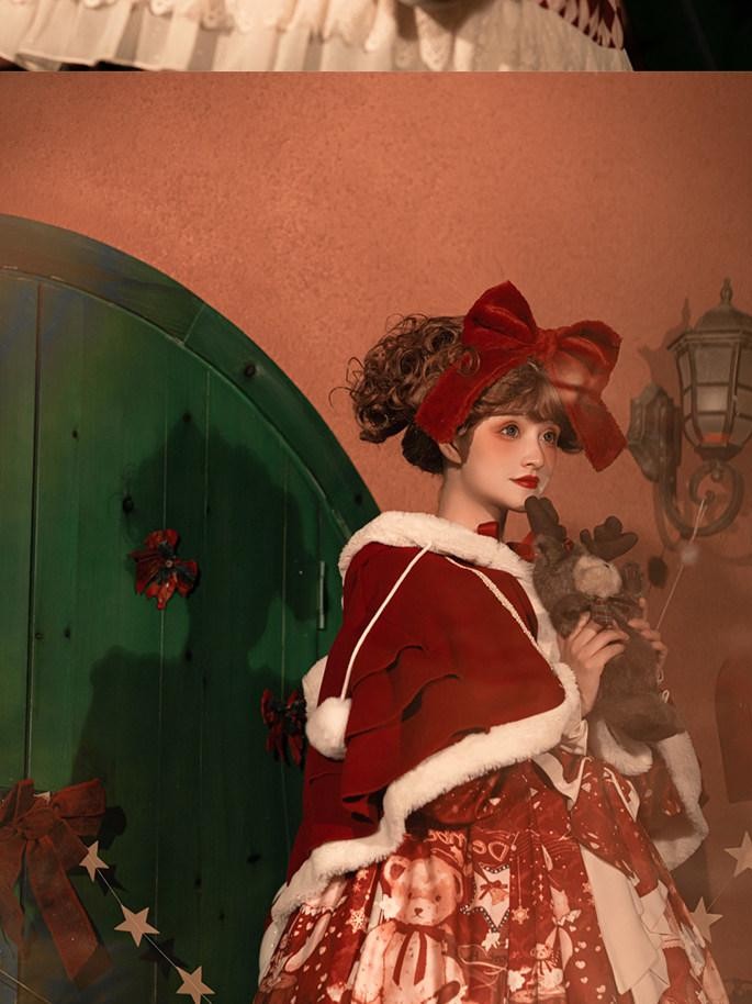 Sweet Promise Cape Lolita Princess Sleeve High Waist Women's Long Sleeve Op