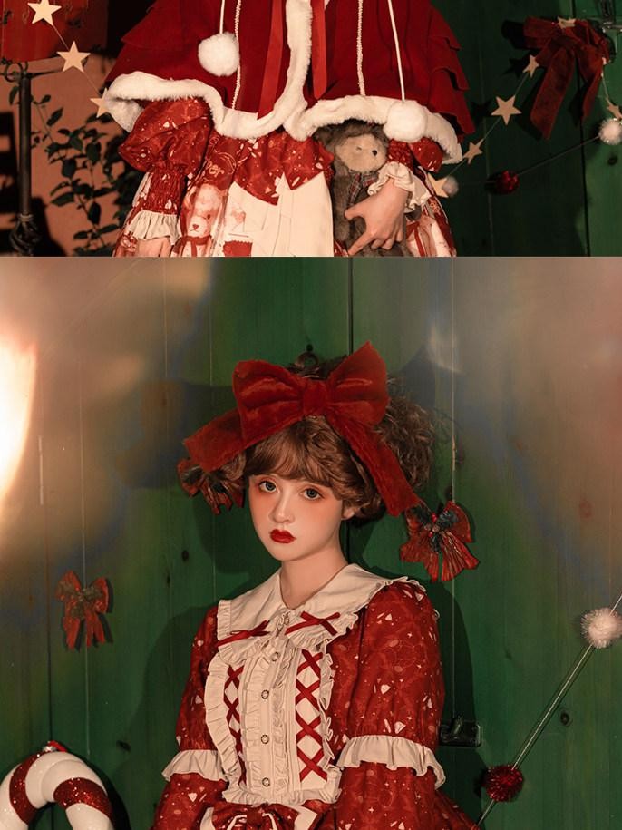 Sweet Promise Cape Lolita Princess Sleeve High Waist Women's Long Sleeve Op