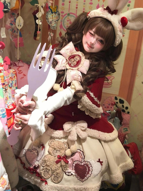 Sweet Promise Cape Stand Collar Lolita Princess Top Half Skirt Women's Skirt Sets
