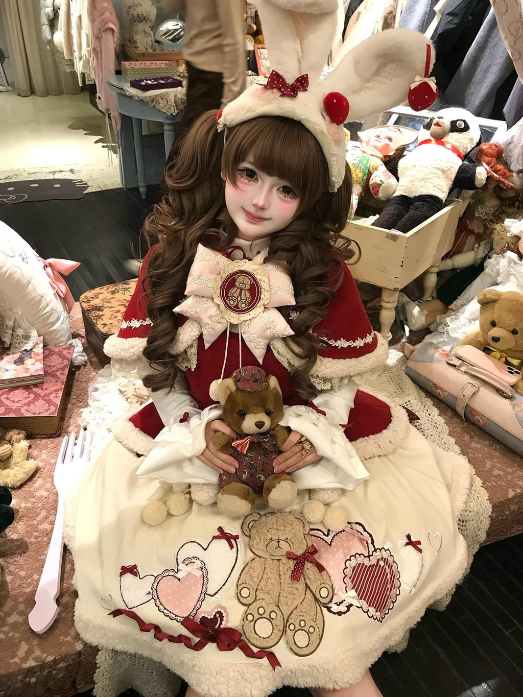 Sweet Promise Cape Stand Collar Lolita Princess Top Half Skirt Women's Skirt Sets