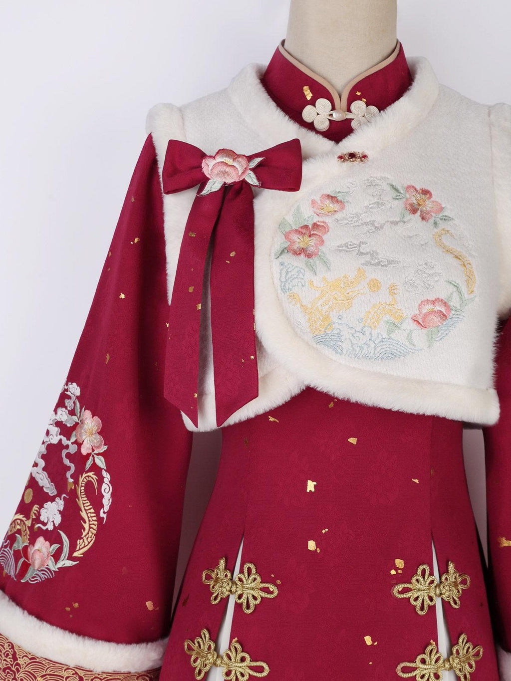 Sweet Promise Chinese Han Inspired Lolita Pleated Princess 3 Piece Women's Polyester Jsk Sets