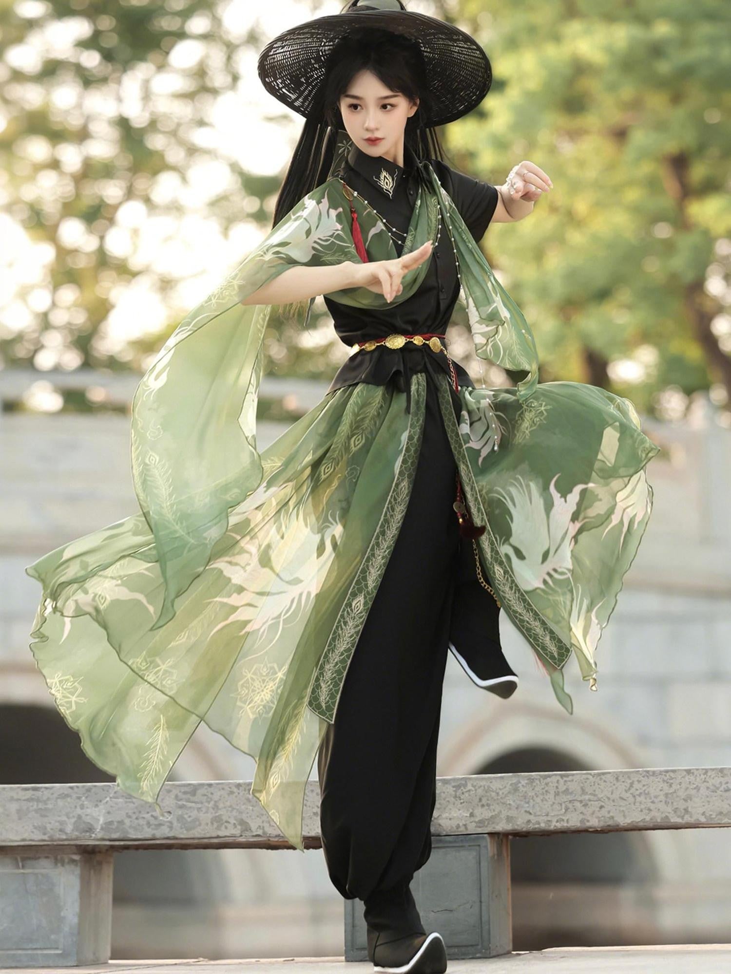 Sweet Promise Chivalrous Hanfu Lantern Pants Women's Full Coordination Sets