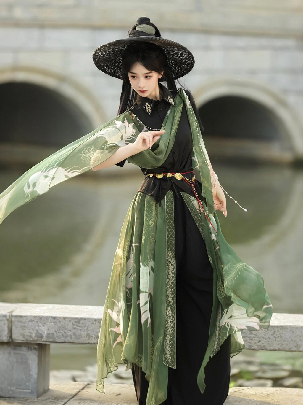 Sweet Promise Chivalrous Hanfu Lantern Pants Women's Full Coordination Sets