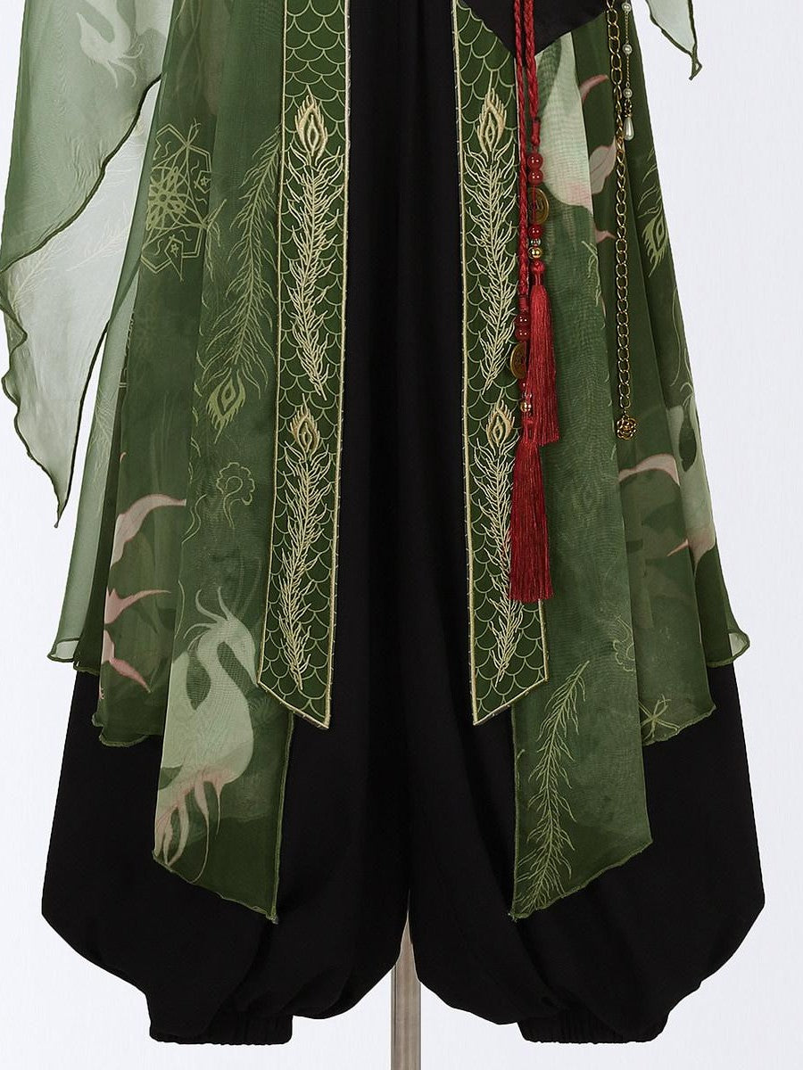 Sweet Promise Chivalrous Hanfu Lantern Pants Women's Full Coordination Sets