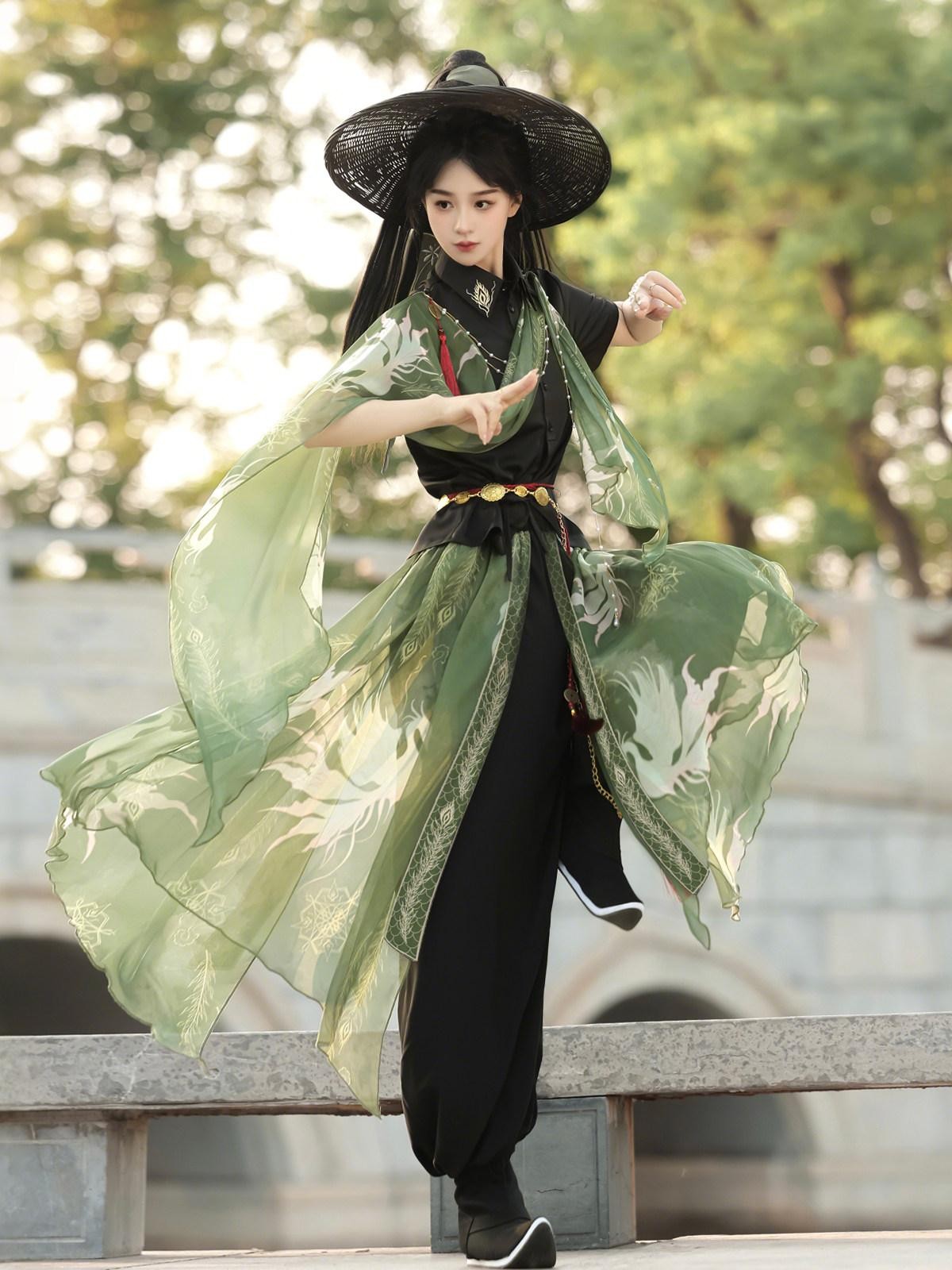Sweet Promise Chivalrous Hanfu Lantern Pants Women's Full Coordination Sets