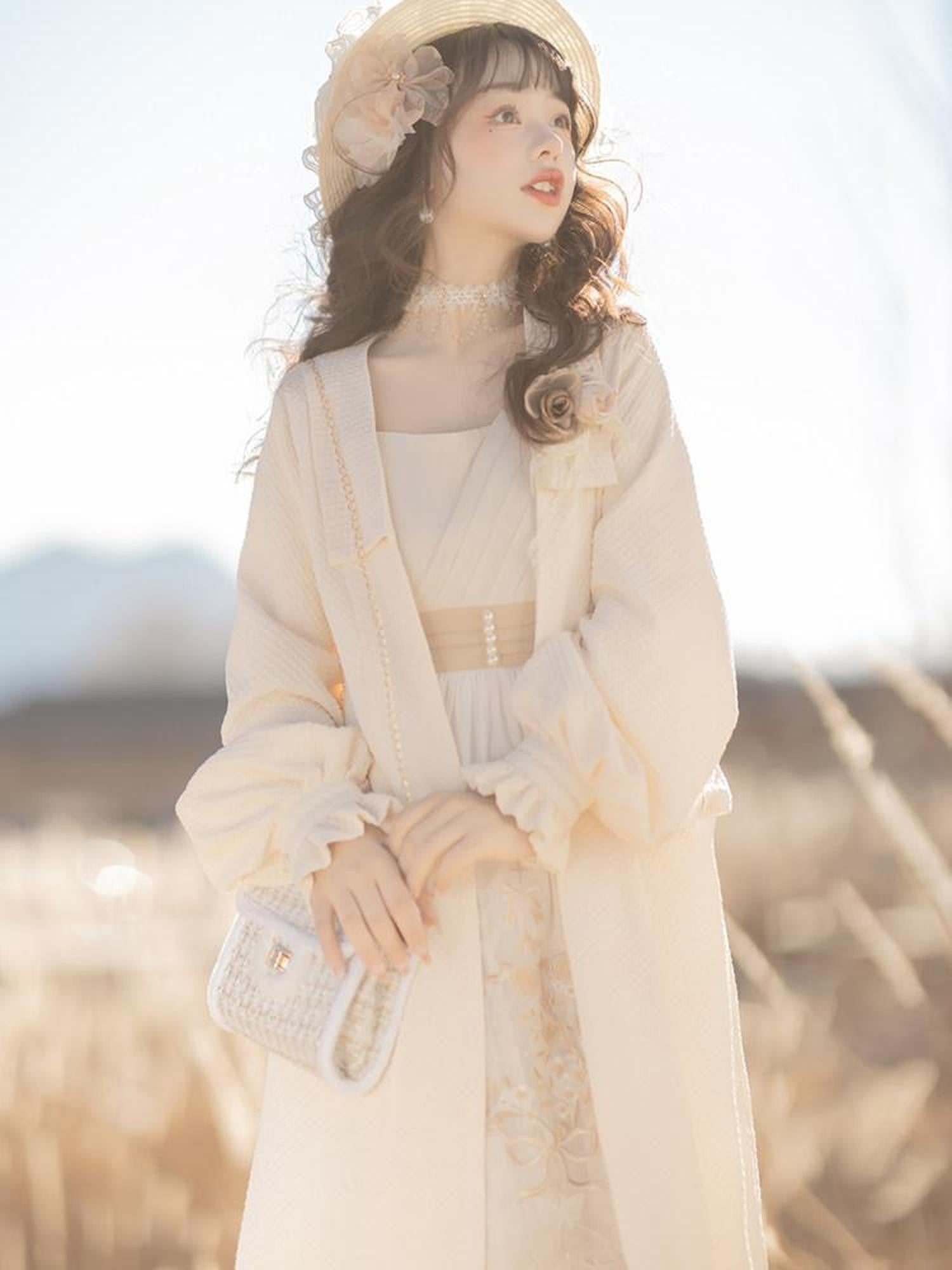 Sweet Promise Cla Lolita Princess High Waist Two Piece Women's Polyester Jsk / Jumper Skirts