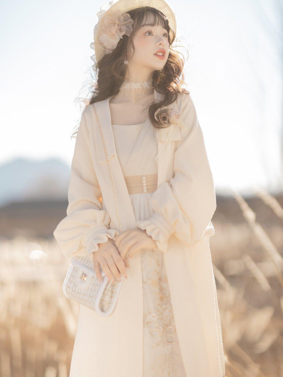 Sweet Promise Cla Lolita Princess High Waist Two Piece Women's Polyester Jsk / Jumper Skirts