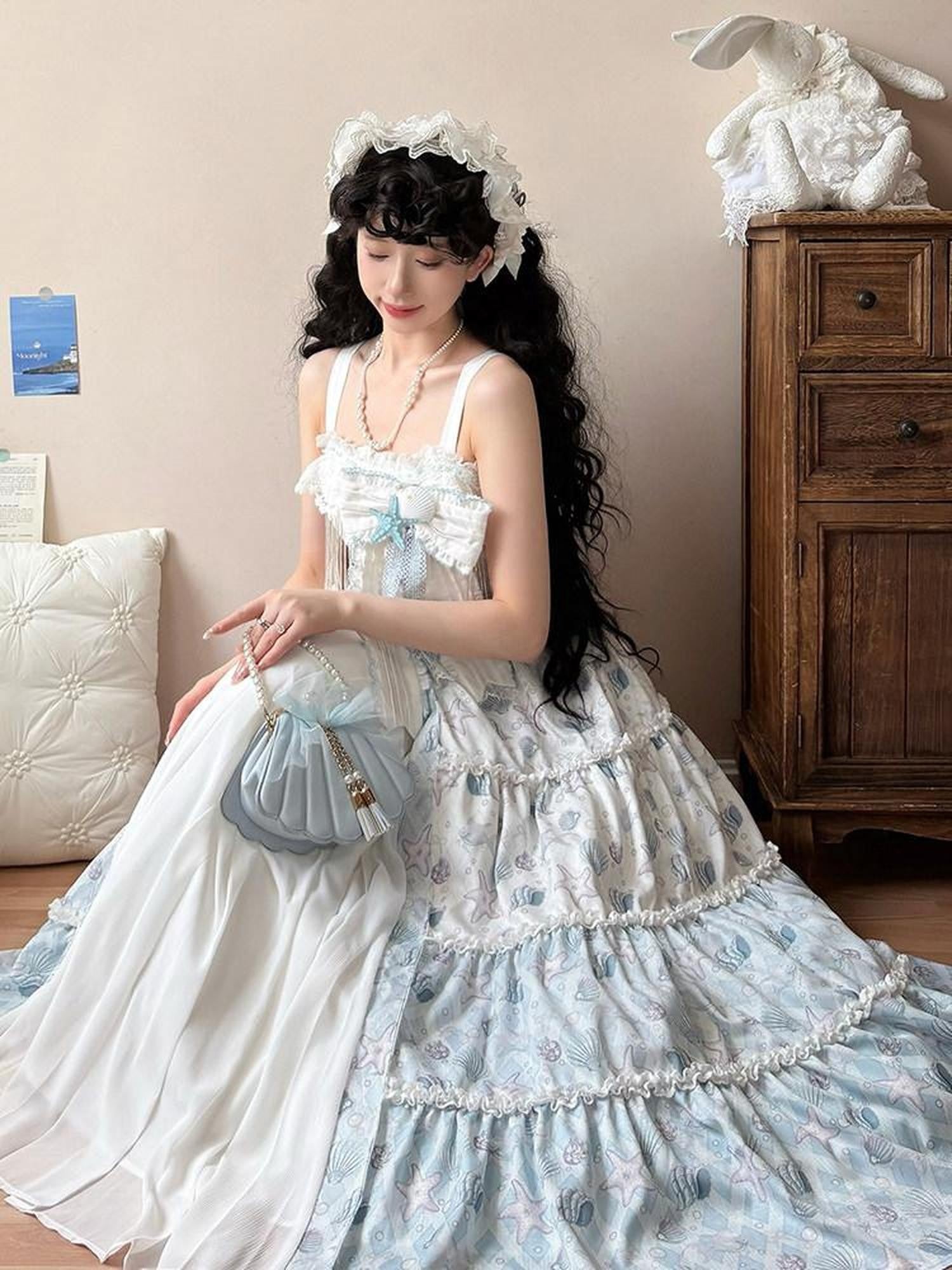 Sweet Promise Cute Sweet Japanese Lolita Cami Elegant Fresh Women's Jsk / Jumper Skirts