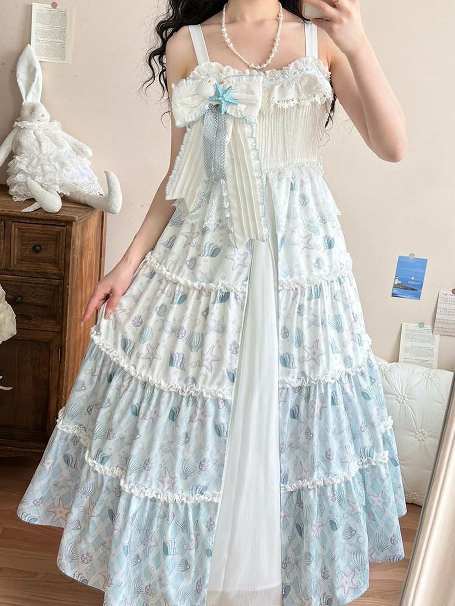 Sweet Promise Cute Sweet Japanese Lolita Cami Elegant Fresh Women's Jsk / Jumper Skirts