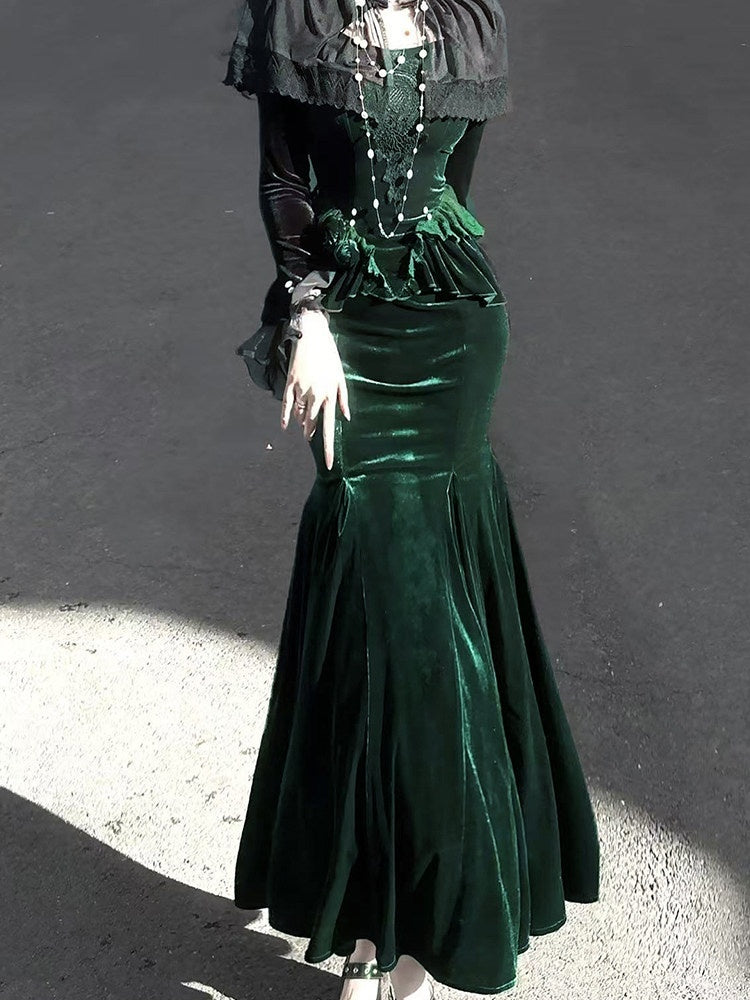 Sweet_Promise_Dark_Forest_Vintage_Fishtail_Camisole_Two_Piece_Lolita_Women's_Jsk_Sets_896118609084_MISSTT