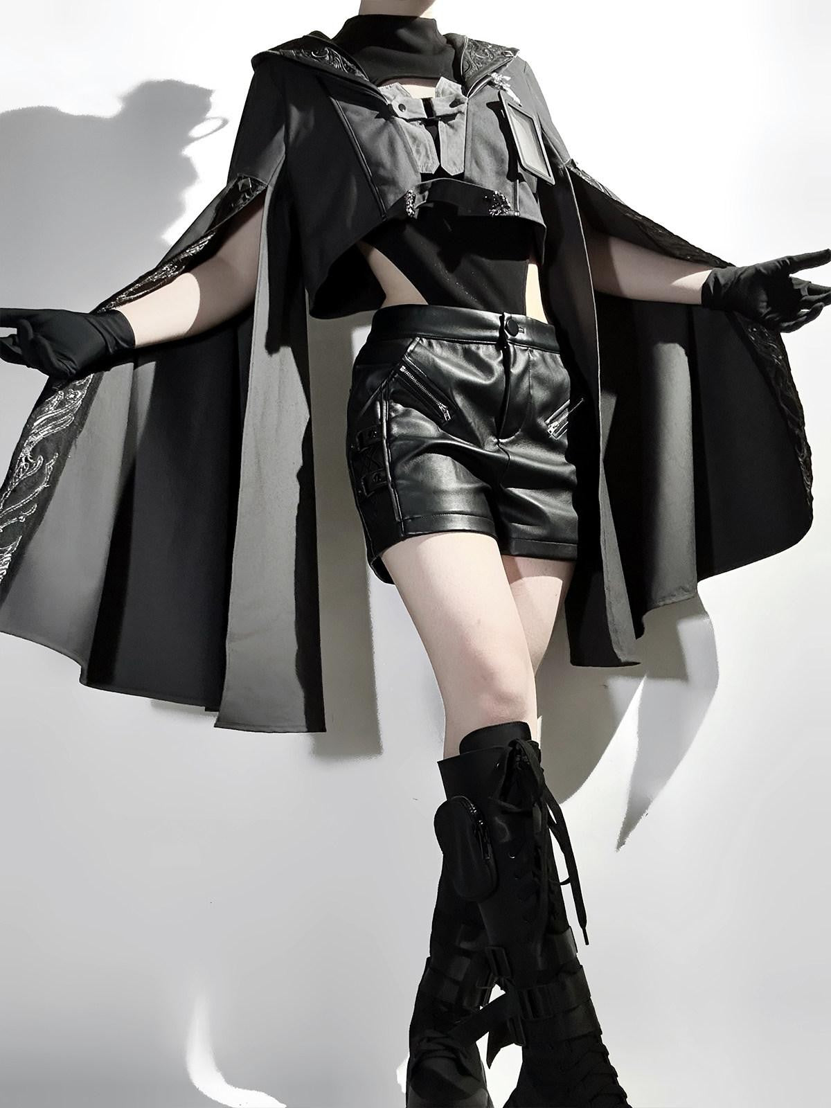 Sweet Promise Dark Gothic Lolita Androgynous Utilitarian Women's Full Coordination Sets