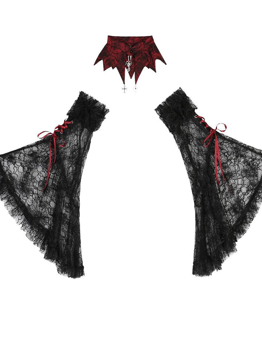 Sweet Promise Dark Gothic Lolita Halter Neck Swallowtail Women's Jsk / Jumper Skirts