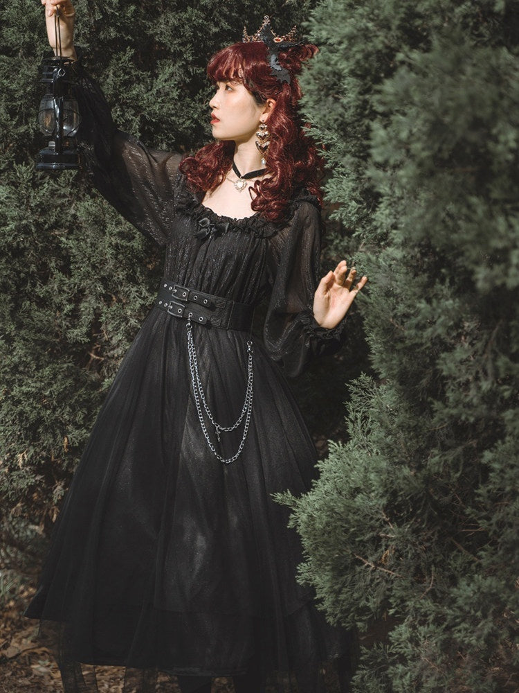 Sweet_Promise_Dark_Gothic_Lolita_Mesh_High_Waist_A_Line_Women's_Polyester_Long_Sleeve_Op_720814385875_MISSTT