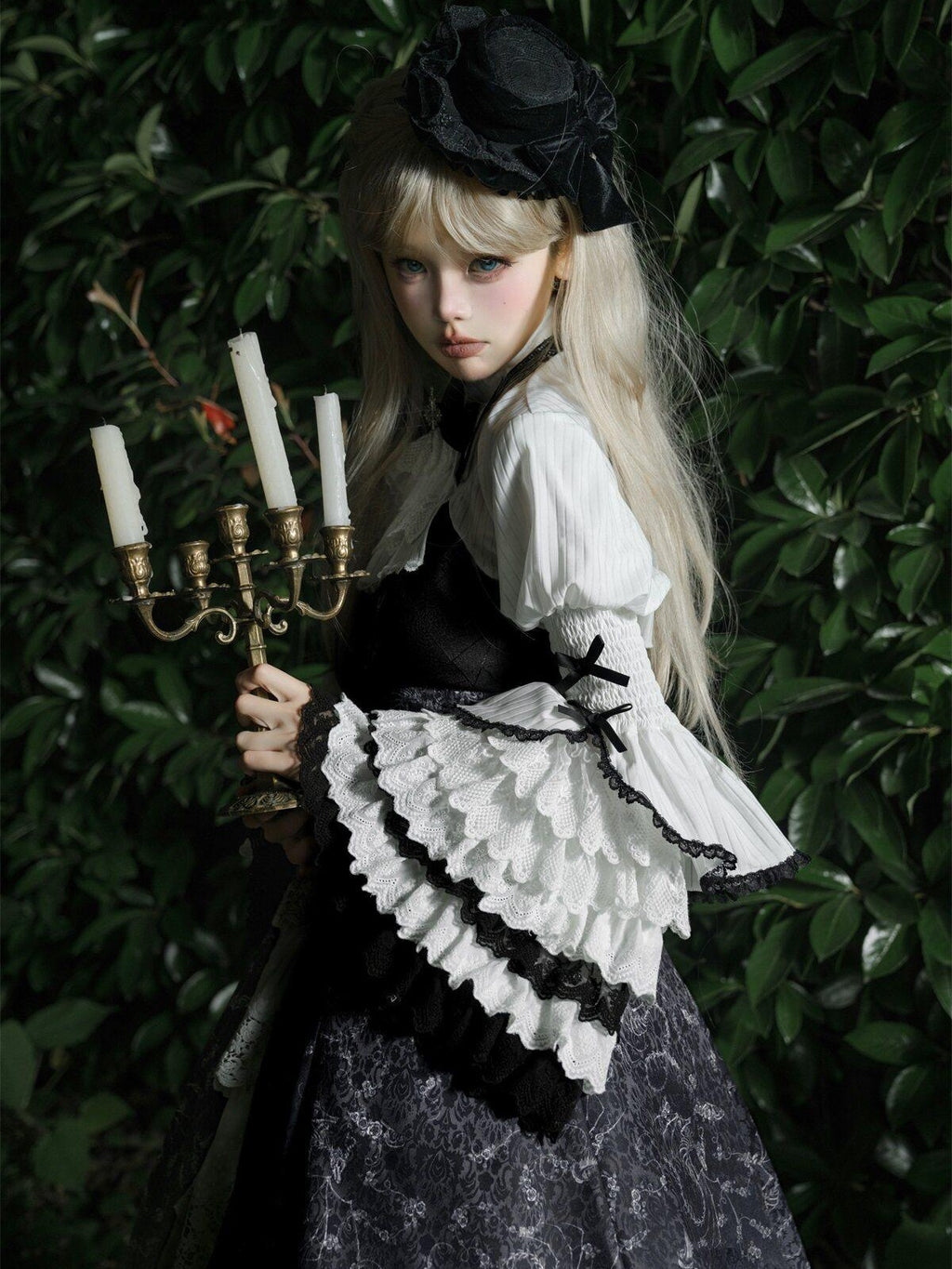 Sweet Promise Dark Gothic Lolita Punk Cosplay Princess Women's Long Sleeve Op