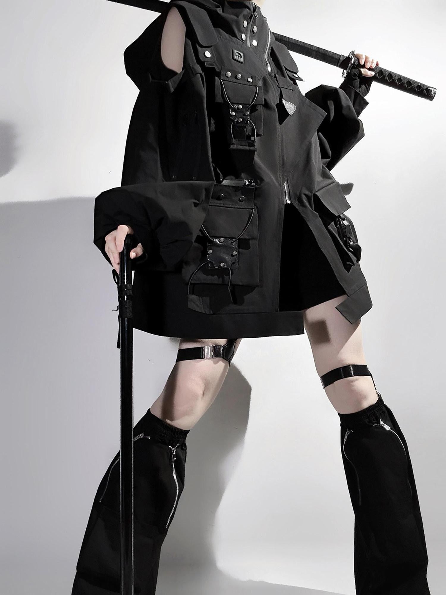 Sweet Promise Dark Gothic Lolita Punk Techwear Neutral Women's Full Coordination Sets