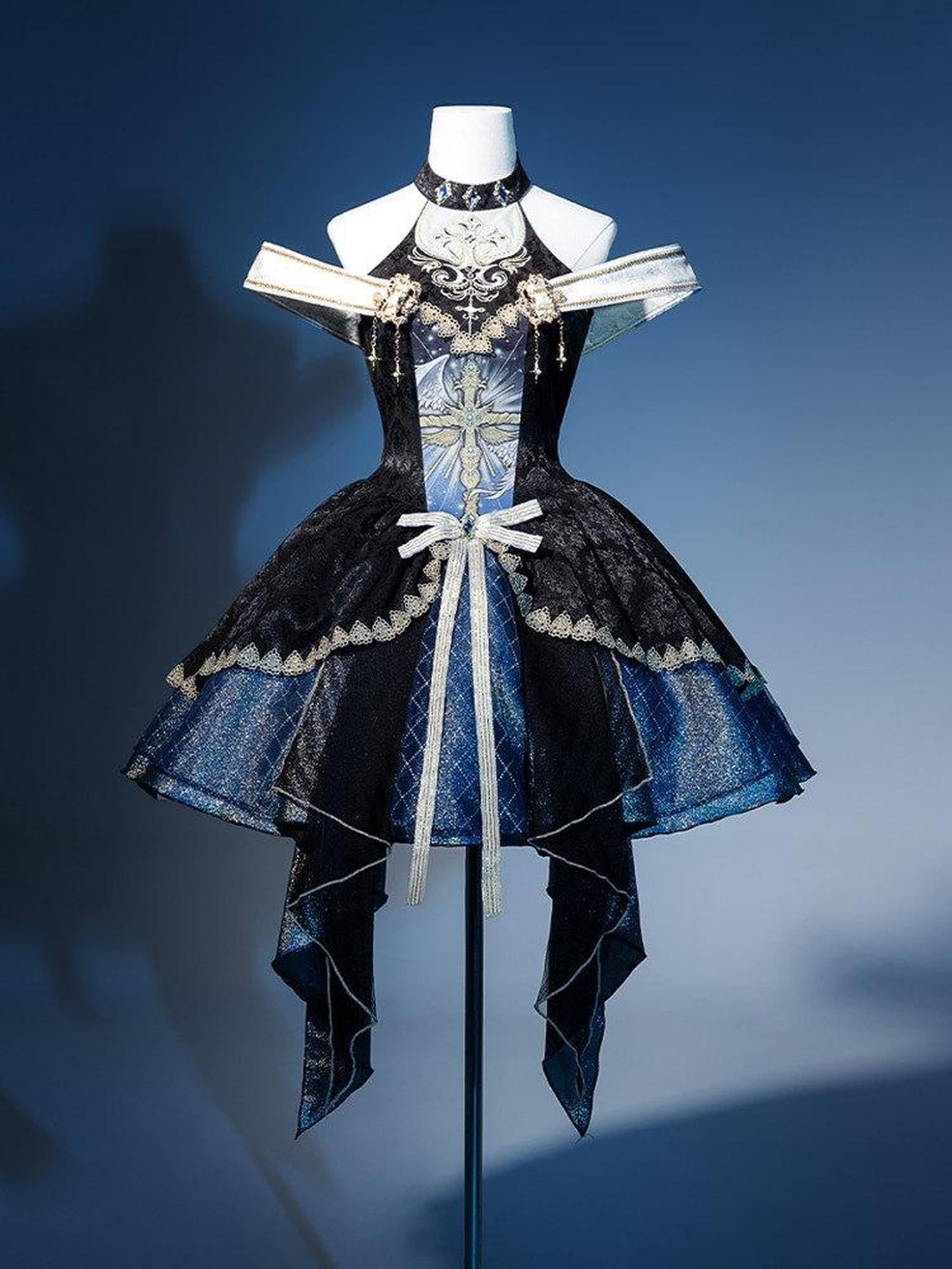 Sweet Promise Dark Gothic Lolita Women's Short Mini Dress Jsk / Jumper Skirts