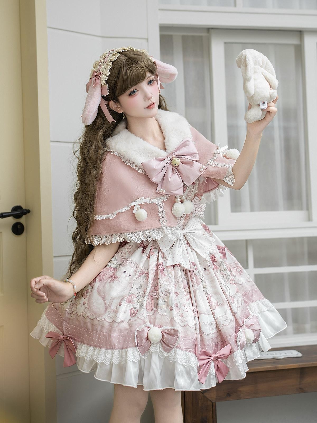 Sweet Promise Doll Collar Lolita Academy Princess Slim Pinafore Women's Jsk / Jumper Skirts