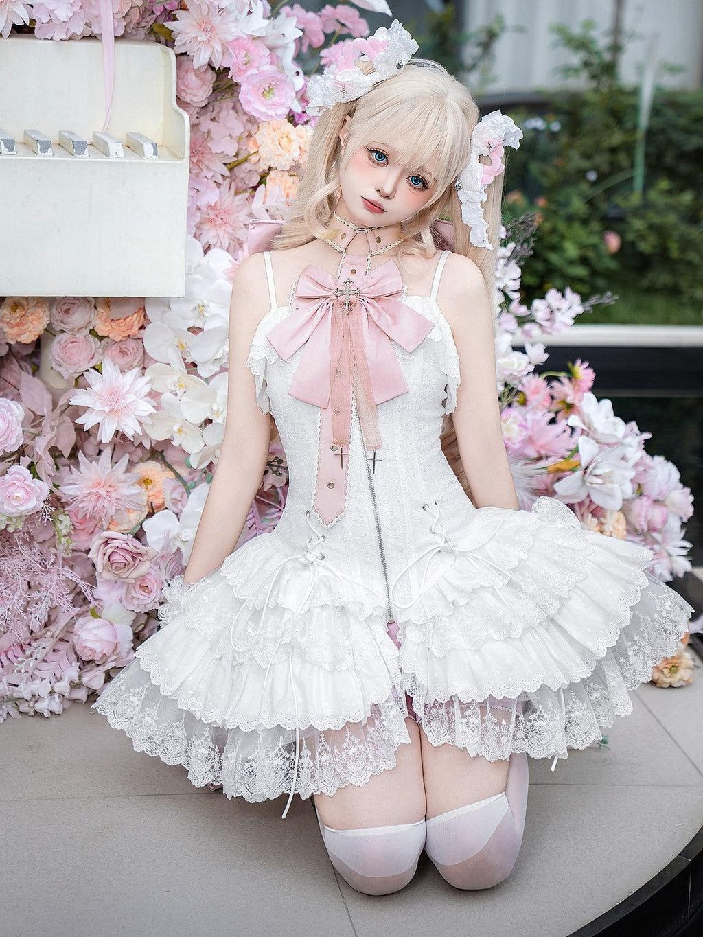 Sweet Promise Dreamy Butterfly Ballet Bow Lolita Women's Strap Princess Jsk / Jumper Skirts
