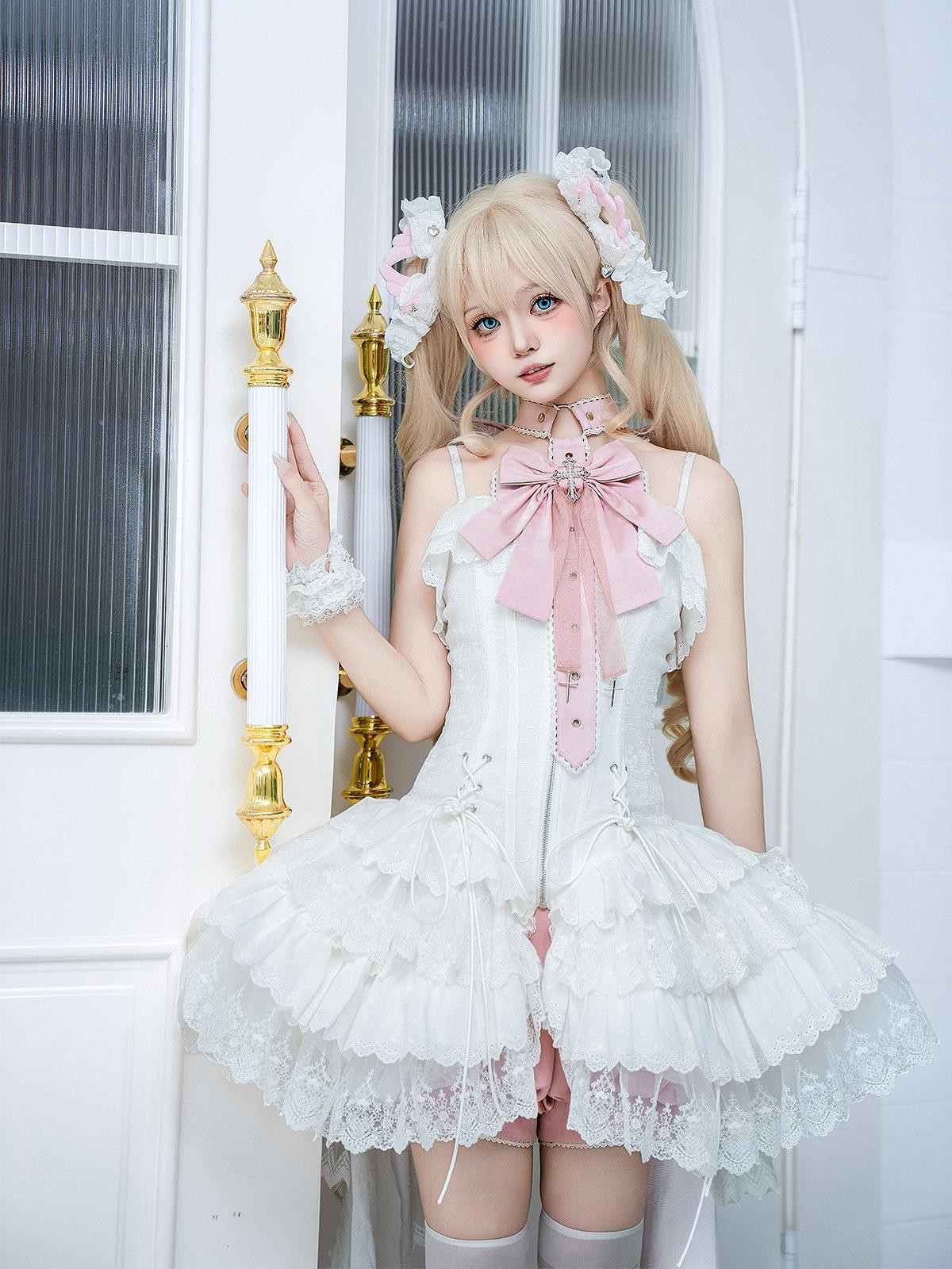 Sweet Promise Dreamy Butterfly Ballet Bow Lolita Women's Strap Princess Jsk / Jumper Skirts
