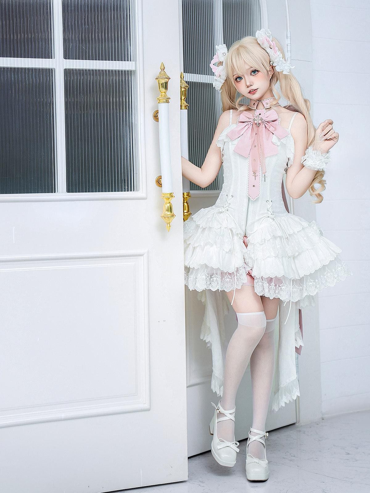 Sweet Promise Dreamy Butterfly Ballet Bow Lolita Women's Strap Princess Jsk / Jumper Skirts