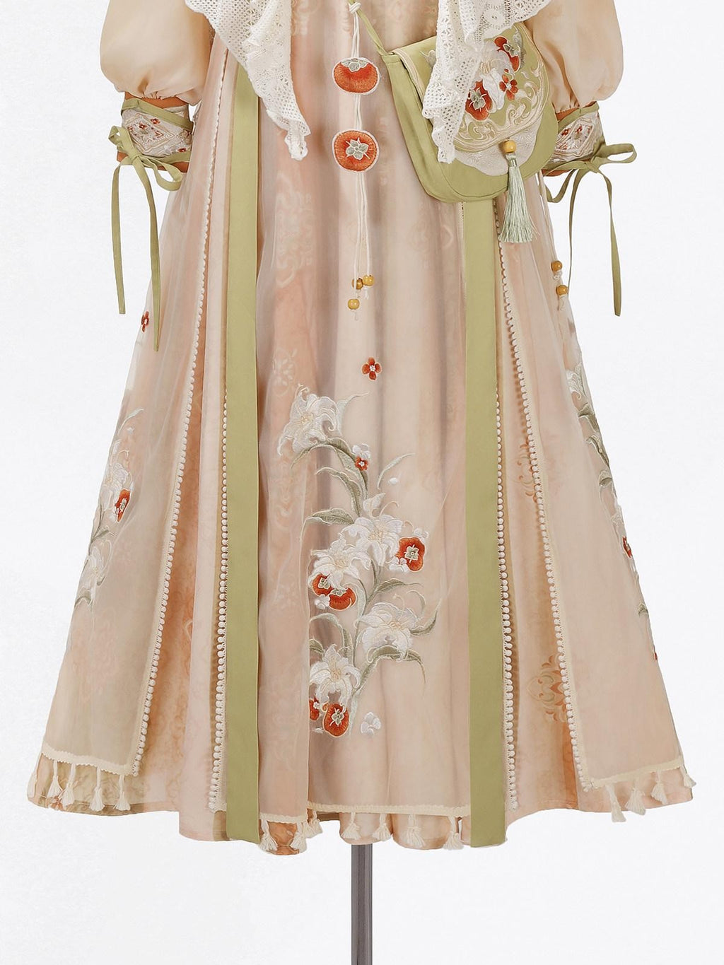 Sweet Promise Ethereal Hanfu Chinese Style Vest Top Broken Hem Skirt Bag Women's Skirt Sets